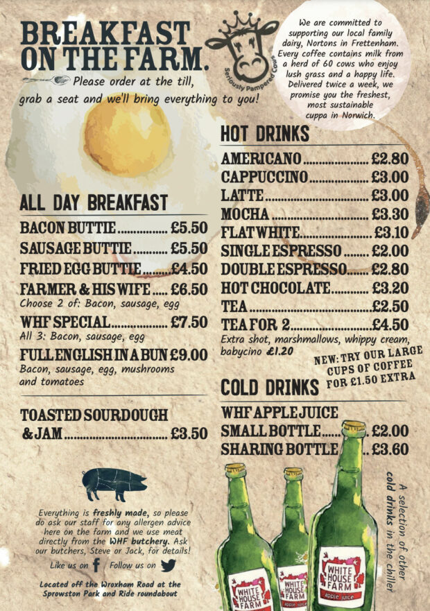 white house cafe menu